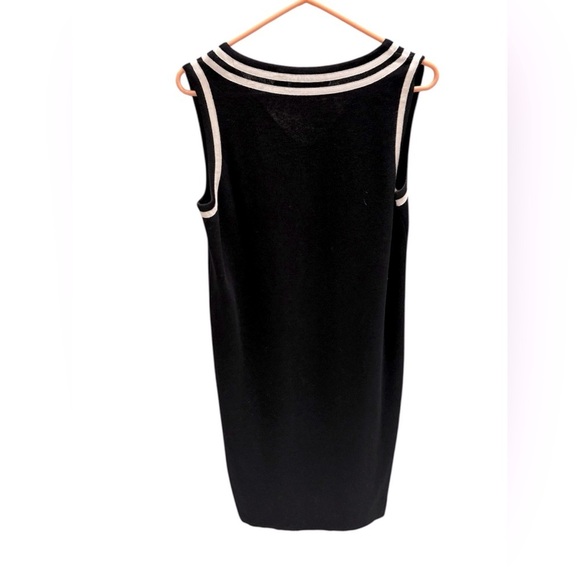 Dana Buchman Black Wool Blend Sleeveless Varsity Style Dress Size Large - Picture 2 of 3